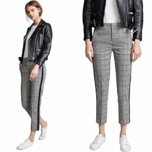 Joie - Kenadia Plaid Side Stripe Ankle Pants